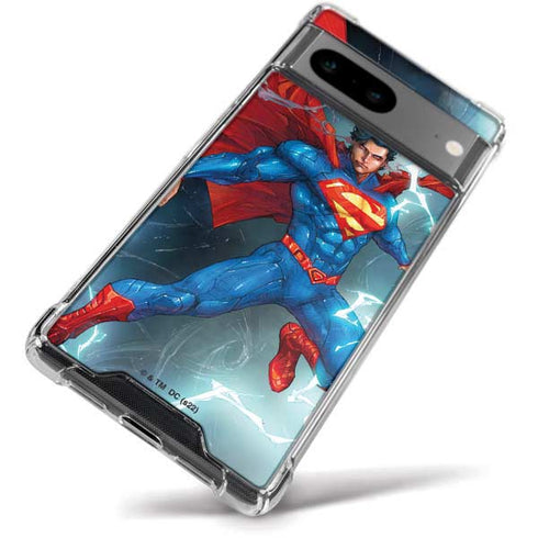 DC Comics Superman Heat Vision Google Pixel 8a Clear Case